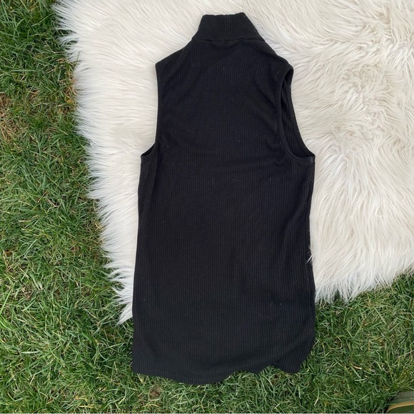 Athleta black ribbed turtleneck sleeveless tank XXS - Picture 3 of 3